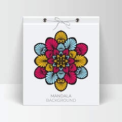 Vector elegant colorful mandala background