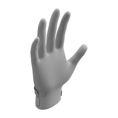 close up on glove isolated