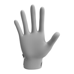 close up on glove isolated