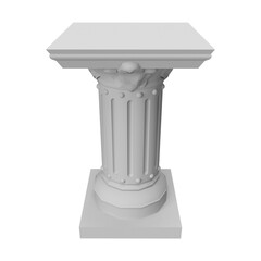 close up on pillar isolated
