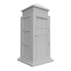 close up on phone booth isolated