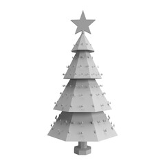 close up on christmas tree isolated