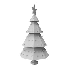 close up on christmas tree isolated