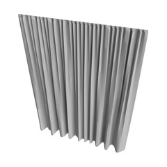 close up on curtain isolated