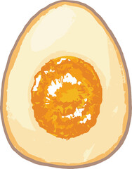 Egg illustration_soft-boiled egg_cut