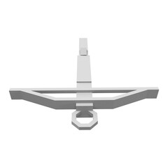 close up on crossbow isolated