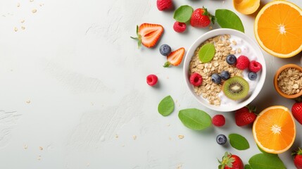 Obraz na płótnie Canvas muesli with berries