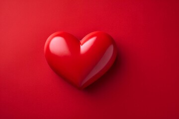 Red heart on a red background. Valentine's Day. Love.