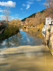 fiume Metauro nei pressi di Fermignano in provincia di pesaro e Urbino