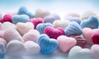 Fototapeta na wymiar Hearts crochet