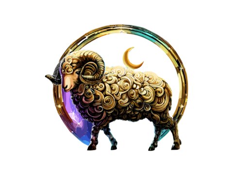 Aries Zodiac signs astrology horoscope esoteric, Aries constellations Luxary Golden PNG Clipart