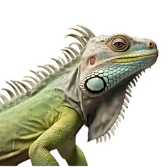Fototapeta premium Iguana or lizard isolated on transparent background