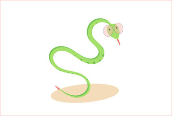 Scientific snake in flat design