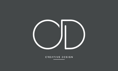 OD or DO Alphabet letters logo monogram