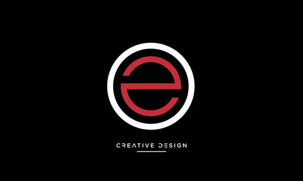 Alphabet letters OE or EO logo monogram