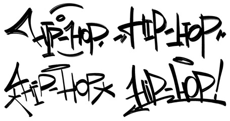 illustration Black graffiti tag street hip-hop lettering
