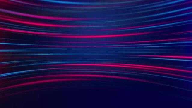 Light and stripes moving fast over dark background and news background screen.