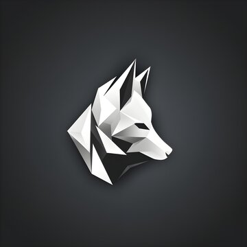 Minimalist Wolf Icon for Branding and Logos
