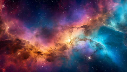 Fototapeta premium Cosmic nebula inspired abstract background
