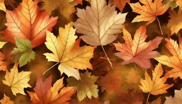 Background image with autumn leaves