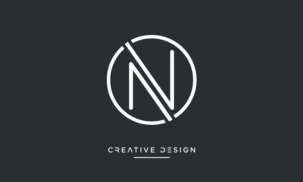 Alphabet letters icon logo ON or NO monogram