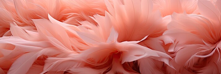 Panoramic flowers in peach color, 2024 year trend