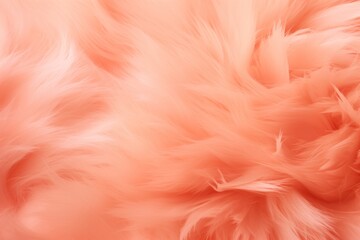 Peach Fuzz colored fur background, trendy color of the year 2024