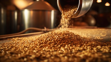 Malt beer barley seed brewery alcohol production cereal mill wallpaper background
