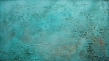 Fototapeta na wymiar Blue mint teal jade emerald green color, rough grain uneven grungy plaster texture surface background.