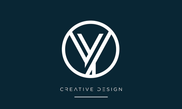 Alphabet letters OY or YO logo monogram