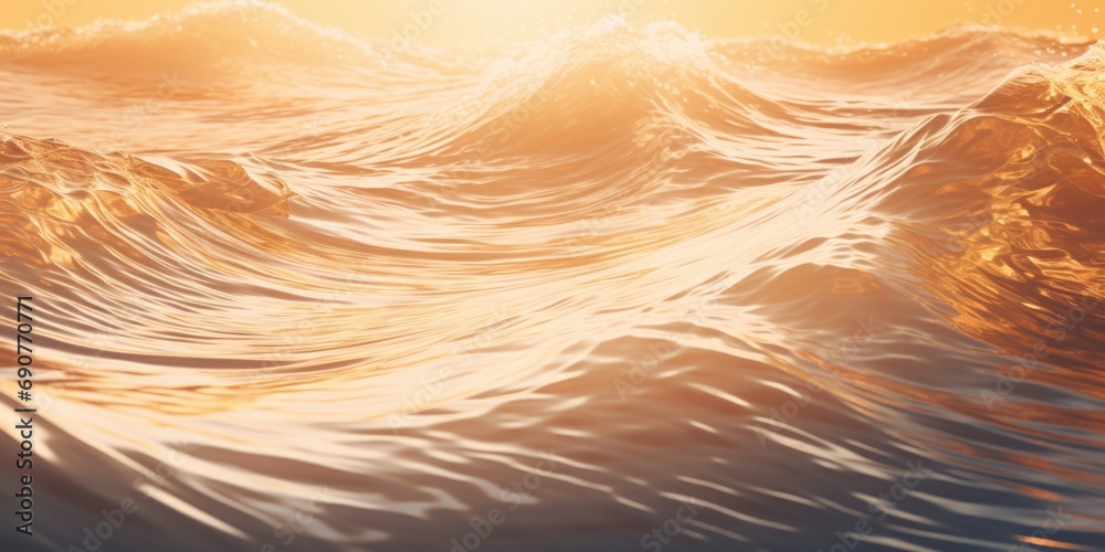 Poster a close up view of a powerful wave in the ocean. this image captures the beauty and strength of natu
