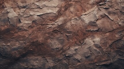 Brown rock texture background. Close-up Mountain rough surface. Stone wall background with copy space for design banner