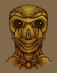 Alien creature, digital painting