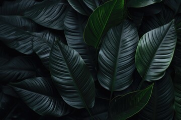 Fototapeta premium A close up view of a bunch of green leaves. Can be used for nature, environment, or botanical themed designs