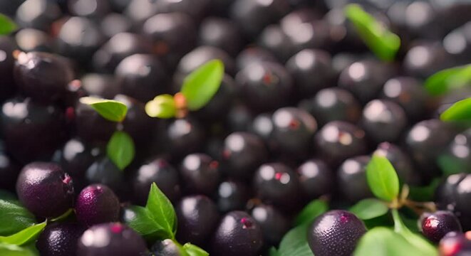 a bunch of acai berries