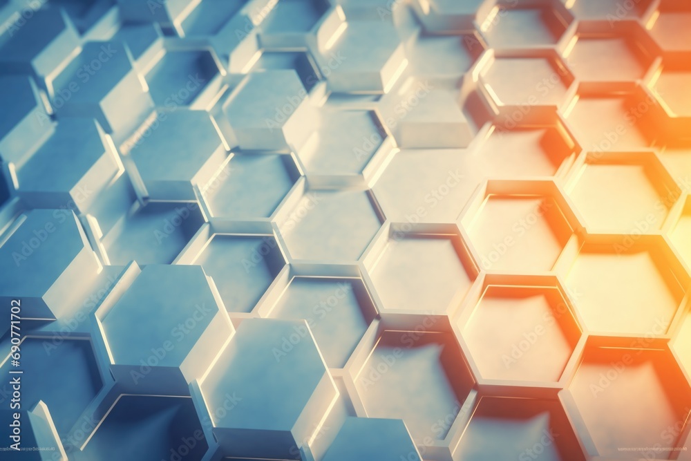 Poster A bunch of hexagons stacked together. Can be used for various design projects
