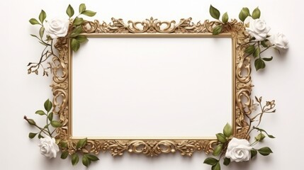 frame digital illustration, with white space for photo in frame, empty frame, product placement,...