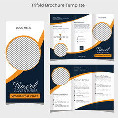 Travel And Tourism Tri Fold Brochure Template