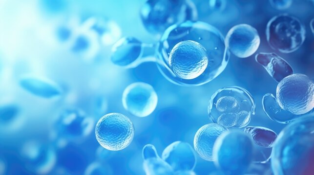 A detailed view of a bunch of cells. This image can be used in scientific research or educational materials