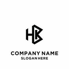 Obraz premium Abstract initial HK letter logo design on luxury background. Letter initials logo concept HK monogram. Elegant and professional HK white color letter icon design on white background.