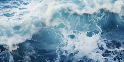 fale oceanu i błękitna woda - obrazy, fototapety, plakaty