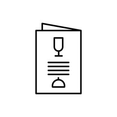 Restaurant card vector line icon illustration