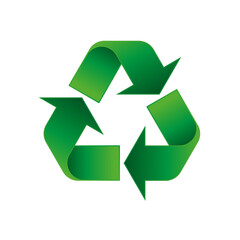 Recycle symbol isolated on white background