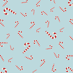 Candy Cane Pattern Background Vector Design.