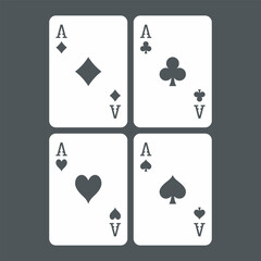 Casino Poker cards game quality vector illustration cut