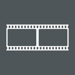 Video tape photo film strip frame quality vector illustration cut