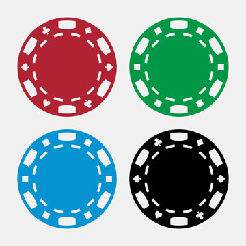 Casino chip game poker quality vector illustration cut