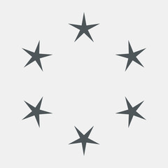 Frame Stars circle quality vector illustration cut