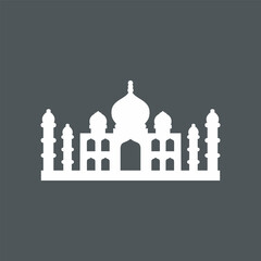 Arabian Taj Mahal palace quality vector illustration cut