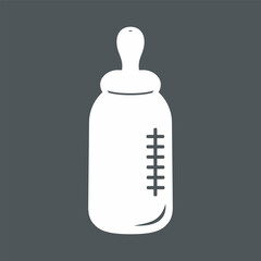 Baby bottle dummy quality vector illustration cut